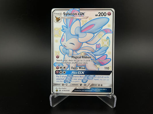Sylveon GX SV76/SV94 Hidden Fates Shiny Vault Full Art Holo Pokemon TCG Card NM