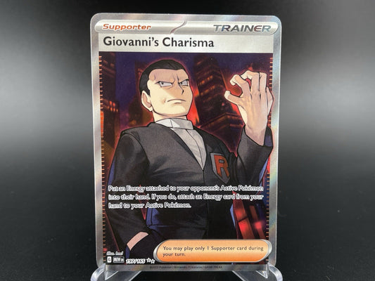 Giovanni's Charisma 197/165 Scarlet & Violet 151 Pokemon TCG Card NM