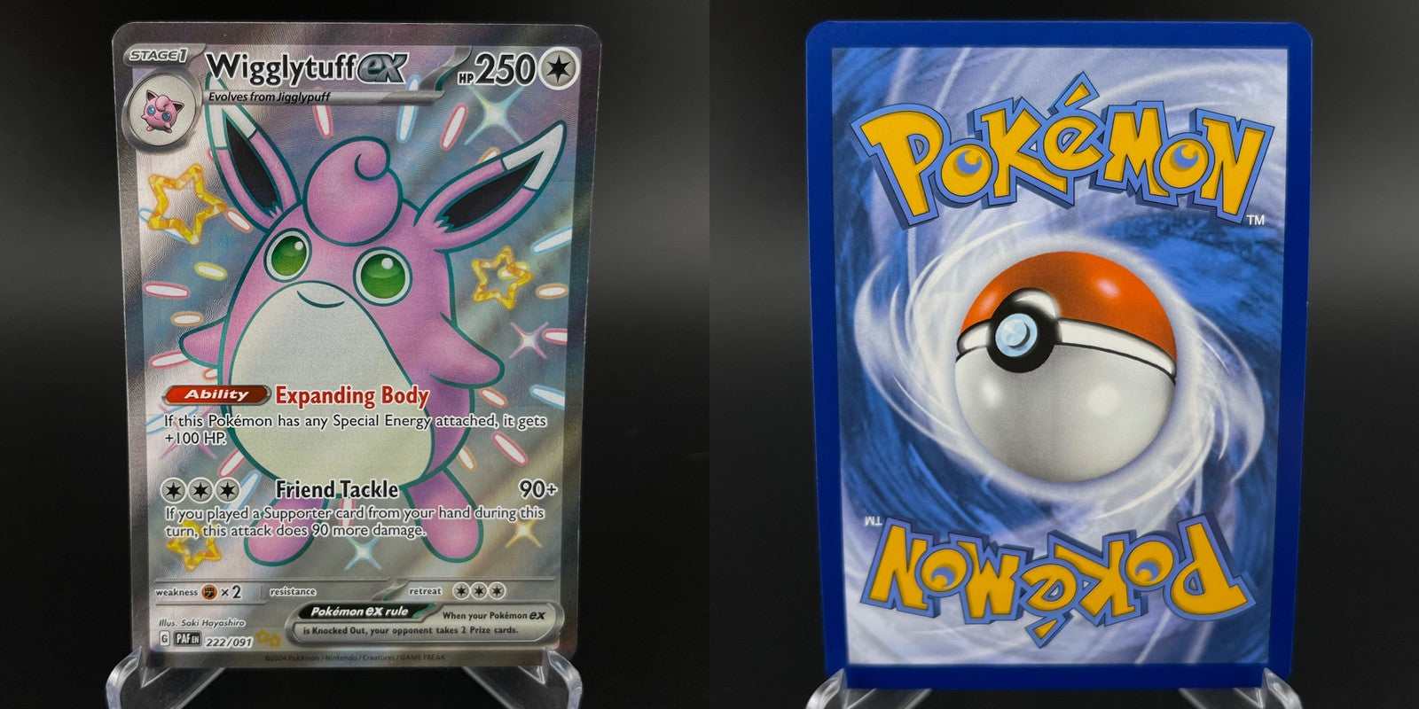 Wigglytuff ex 222/091 Shiny Ultra Rare Paldean Fates Pokemon NM