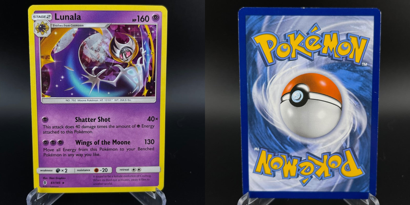 Lunala 61/145 Rare Guardians Rising Pokemon LP