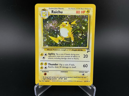 Raichu 16/130 Holo Base Set 2 2000 WOTC Pokemon TCG Card LP