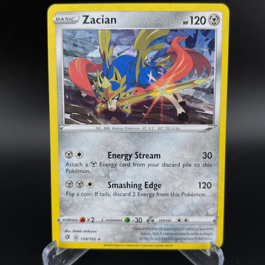 Zacian 139/192 Comos Holo Rare Promo Rebel Clash Pokemon NM