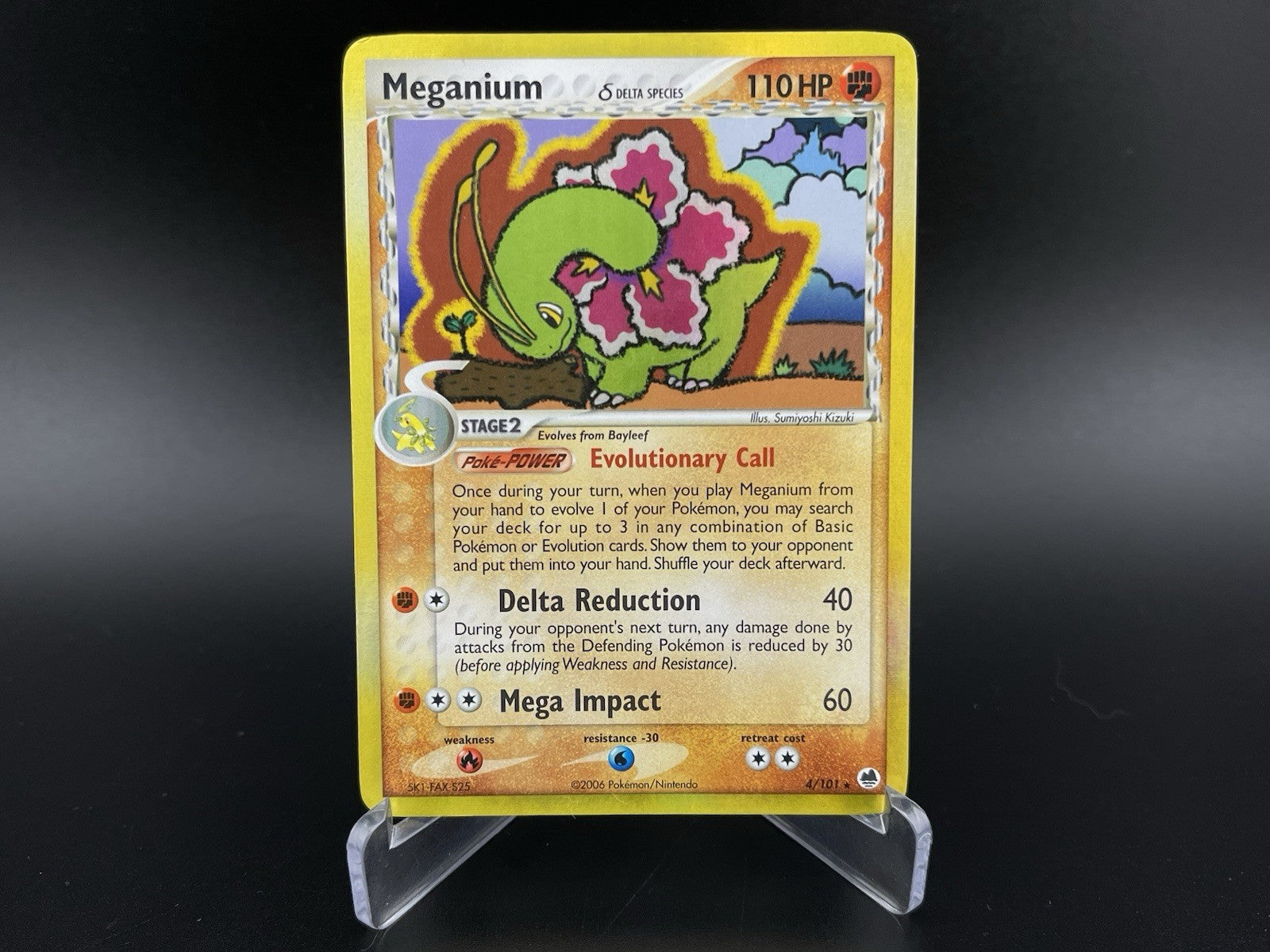Meganium Delta Species 4/101 EX Dragon Frontiers Holo Rare Pokemon TCG PL