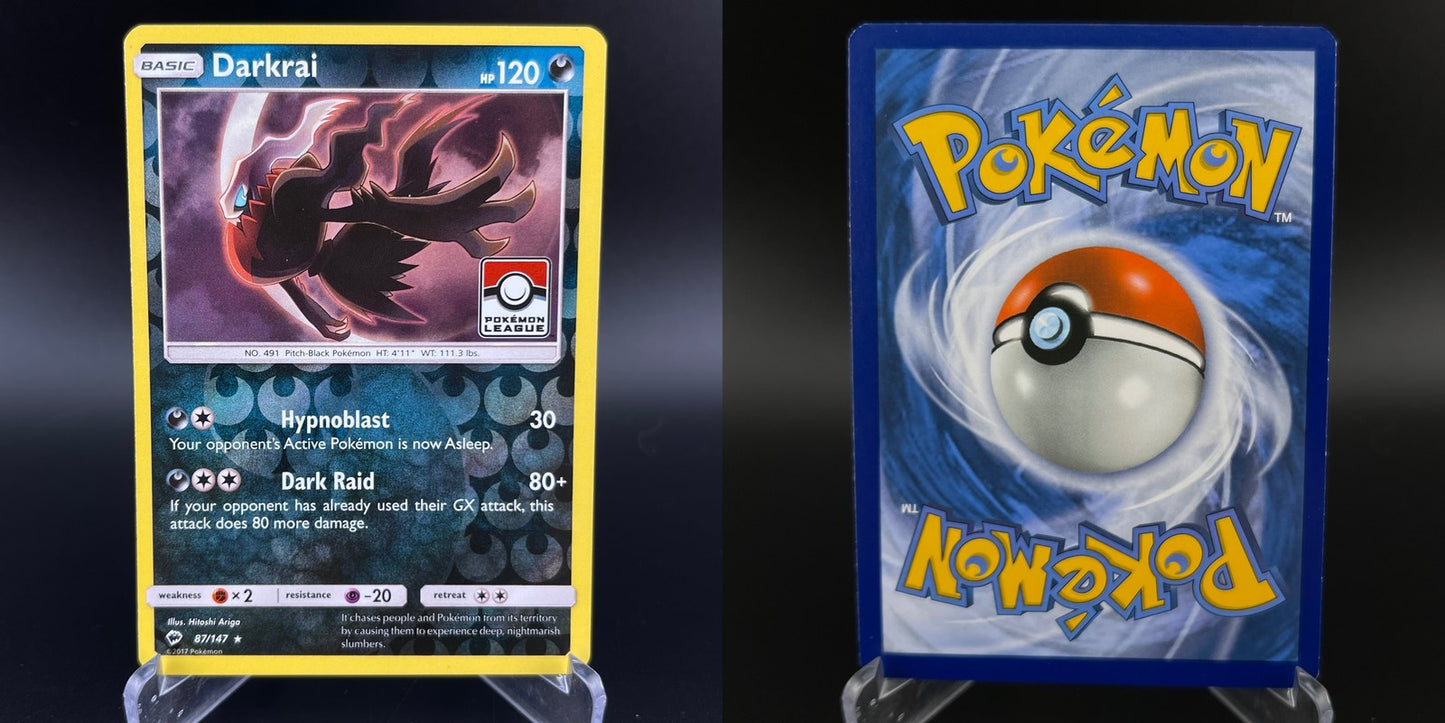 Darkrai 87/147 League Promo Reverse Holo Rare Burning Shadows Pokemon VLP